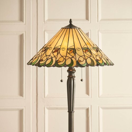  endon 64192 - podna lampa tiffany jamelia 2xE27/60W/230V, prečnik 50 cm Slike