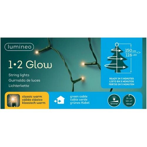 novogodišnje LED sijalice 1-2 glow basic, za jelke 150cm - 126 lampica Slike