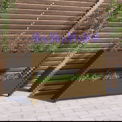 VidaXL Sadilica smeđa boja meda 112x25x66 cm od masivne borovine Slike