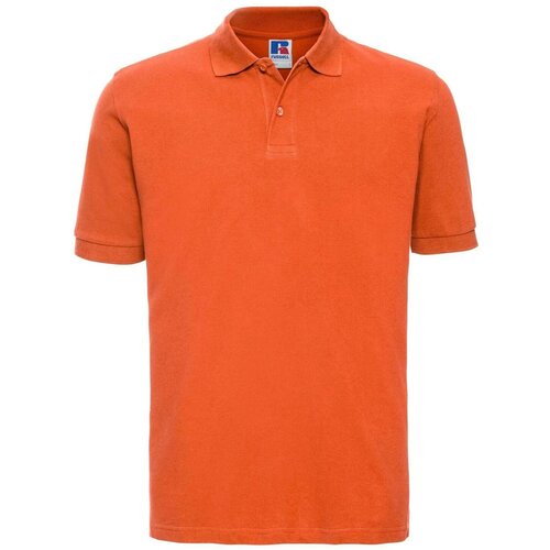 RUSSELL Orange Men's Polo Shirt 100% Cotton Cene