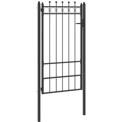  Vrata za ogradu HORST 100 x 175 cm Metal Crna Može se zaključati - 100 x 175 cm Cijene