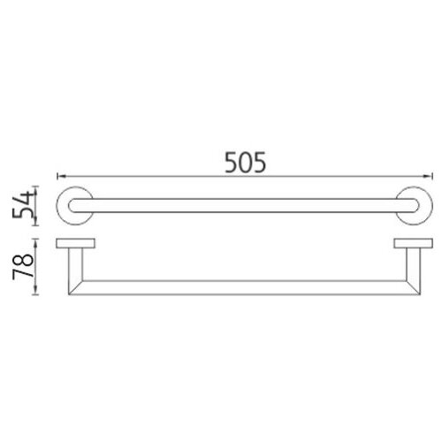  nimco un 13046A-26 - zidni držač za pe&amp;scaron;kire unix 51 cm, sjajni hrom Slike