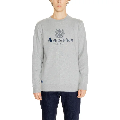 Aquascutum ACTIVE COTTON BIG LOGO FLEECE AA_SS23_SW002 Siva