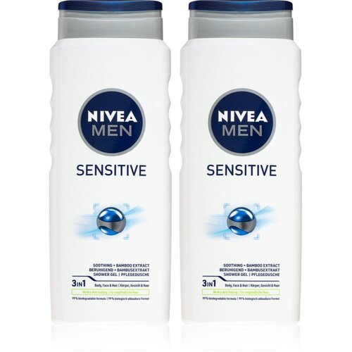 Nivea Men Sensitive gel za tu&amp;scaron;iranje za tijelo i kosu (ekonomično pakiranje) Slike