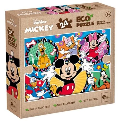 Lisciani Disney Eco puzzle Mickey, Dvostrane, 24 dijelova Cene