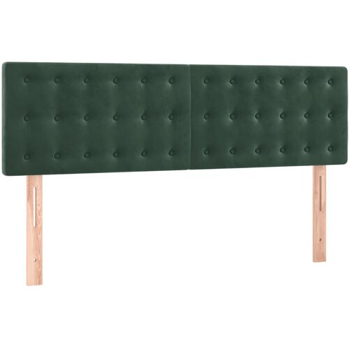 Maison Chic Posteljno vzglavje - Vzglavna omarica 2 kosa temno zeleno 72x5x78/88 cm žamet, (22078315) Cene