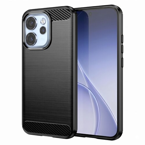 AVIZAR Silikonski Ovitek Oppo Reno 15 Pro, Karbonski Videz, Bru&scaron;ena Tekstura, Črna, (5000274281) Cene