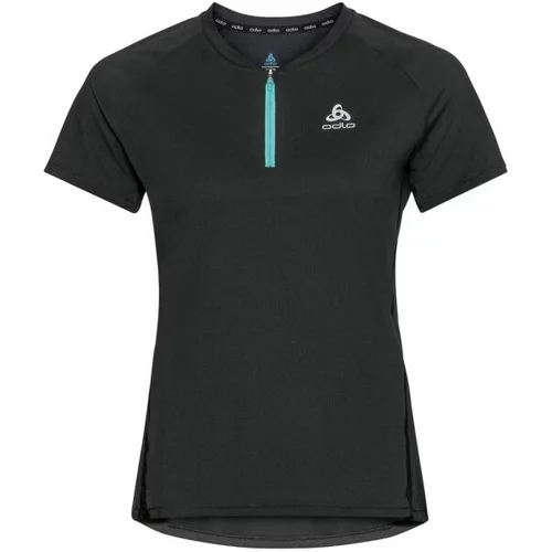 Odlo W AXALP TRAIL T-SHIRT CREW NECK S/S 1/2 ZIP Ženska majica, crna, veličina