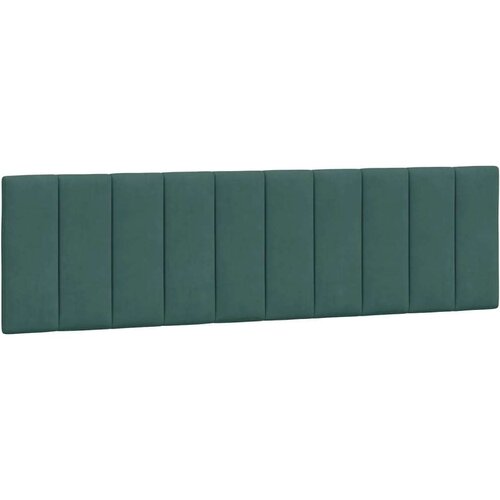 VidaXL okvir kreveta s LED svjetlima tamnozeleni 180x200 cm bar&amp;scaron;unasti Slike