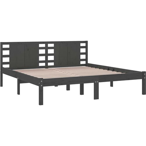  Okvir za krevet od masivne borovine sivi 200 x 200 cm Slike
