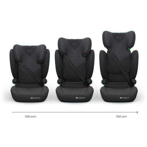 Kinderkraft Avtosedež Kinderkraft Junior Fix 2 PLUS i-Size 15&amp;ndash;36 kg (100&amp;ndash;150 cm), črn Slike