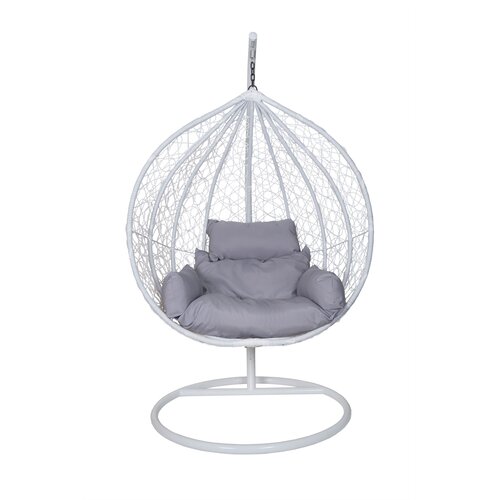 Ehomegarden Viseća ljulja&amp;scaron;ka jaje bela/siva YX-SC003 Slike