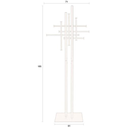 Dutchbone Črn jeklen obe&amp;scaron;alnik 71x185 cm Rumex &amp;ndash; Slike