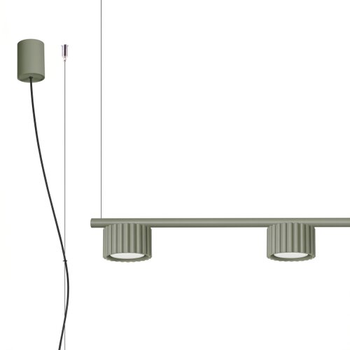 Sollux SL.2698 - Luster na sajli AURA 4xGX53/10W/230V, zelene boje Slike