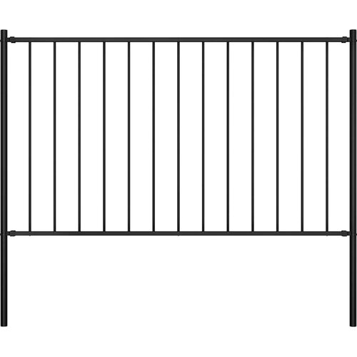  Ogradni panel Woerden sa stupovima čelik 1,7x0,75 m Crni Cene