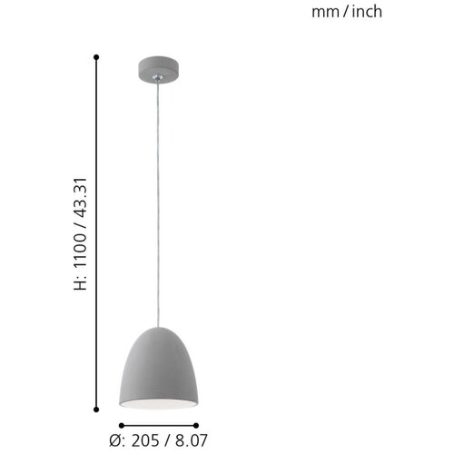 Eglo 92521 - Viseće svetlo PRATELLA E27/60W/230V Slike