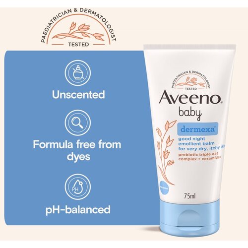 Aveeno Baby Dermexa Emolijentni balzam za laku noć 75 ml Slike