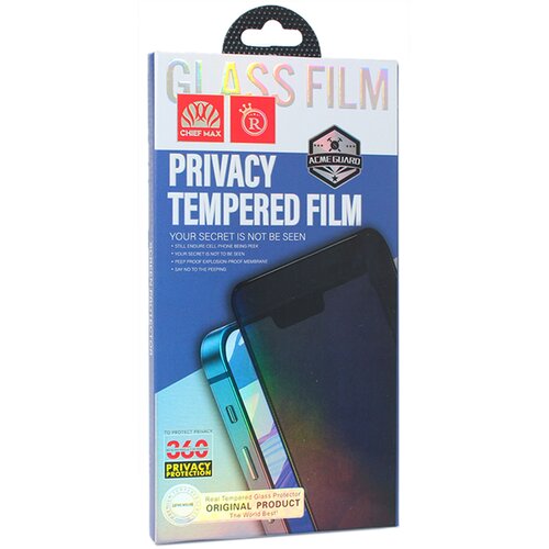 Tempered glass privacy 2.5D full glue za samsung S926B galaxy S24 plus crni (fingerprint unlock) Slike