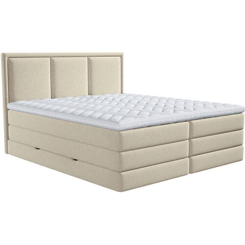 MID.YOU POSTELJA BOXSPRING 140 cm x 200 cm , tekstil bež Cene