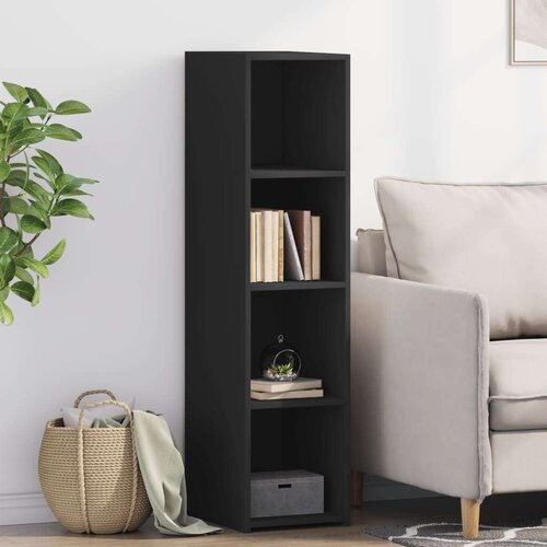  Visoka komoda crna 30x41x124 cm od konstruiranog drva Cijene