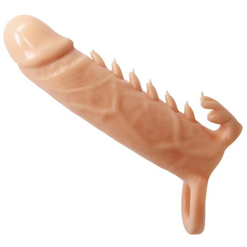 Pretty Love Emmitt Penis Sleeve with Ribbed Design Nude Cene