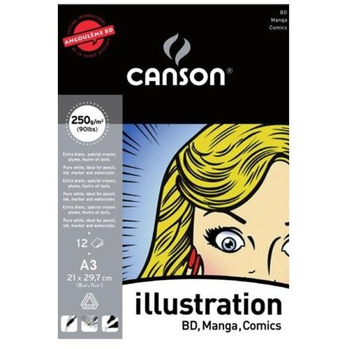 Canson Skicirka Illustration A3 250 g, 12 listna, (20631422) Cene