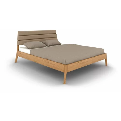 The Beds Bračni krevet od punog hrasta 200x200 cm u prirodnoj boji Twig –