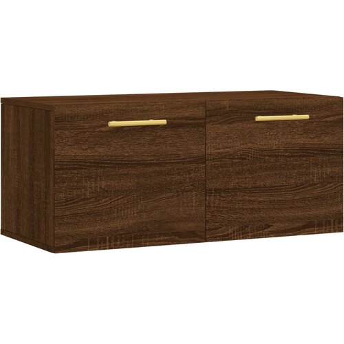 Maison Chic Stenska omarica - Zidna omarica rjavi hrast 80x36,5x35 cm inženirski les iu1153, (22063221) Slike
