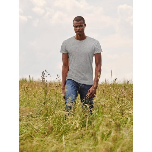 Fruit Of The Loom Grey Iconic Combed Cotton T-shirt Cene