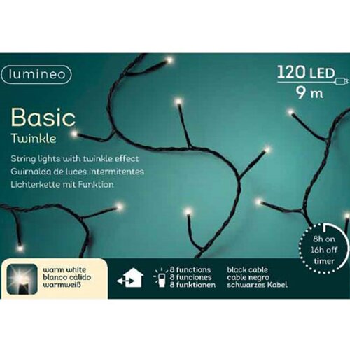 novogodišnje LED sijalice Basic Twinkle String 900cm - 120 lampica Slike