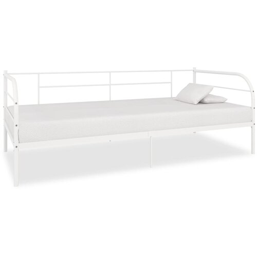 The Living Store Posteljni okvir za dnevno posteljo bel kovinski 90x200 cm - Okvir Za Dnevno Posteljo, (21484930) Slike