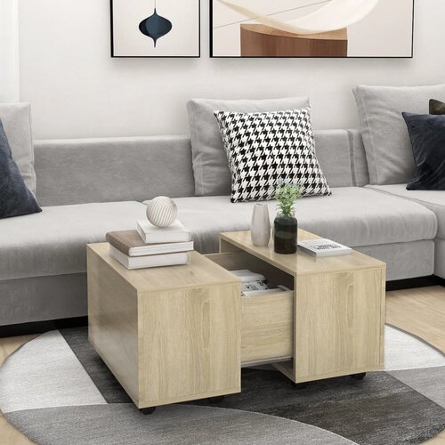 vidaXL stolić za kavu boja hrasta sonome 60 x 60 x 38 cm od iverice Cijene