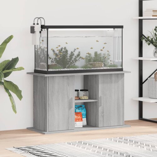 vidaXL Stojalo za akvarij siva sonoma 101x41x58 cm inženirski les Cene