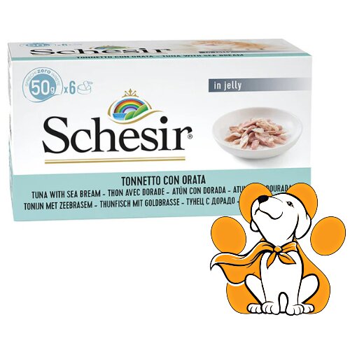 Schesir multipack Tuna With Sea Bream 6x50g, Vlažna Hrana Za Mačke Cene