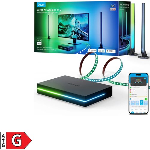 GOVEE AI Sync Box Kit 2 pametna osvetlitev za monitorje velikosti 24-27 inčev Cene