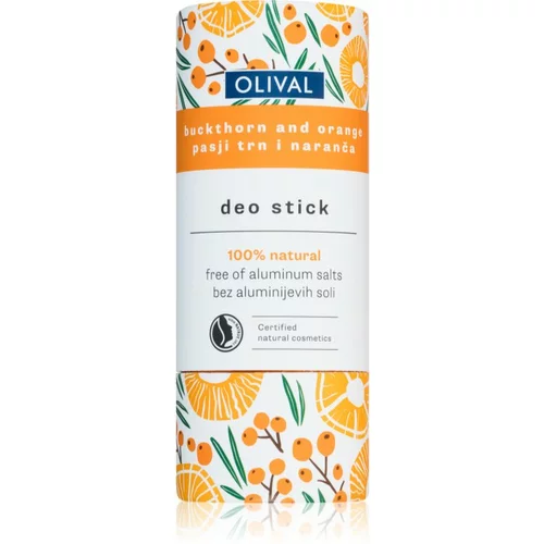 OLIVAL Natural Buckthorn and Orange trdi dezodorant brez aluminijevih soli 40 g