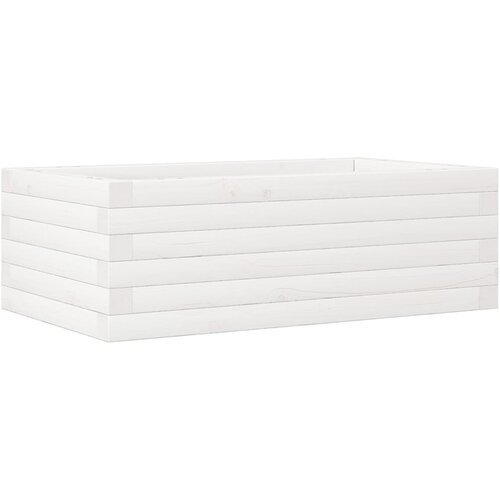  Vrtna sadilica bijela 70x40x23 cm od masivne borovine Slike