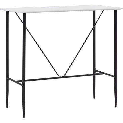 VidaXL Barska miza bela 120x60x110 cm mediapan, (20711159) Slike