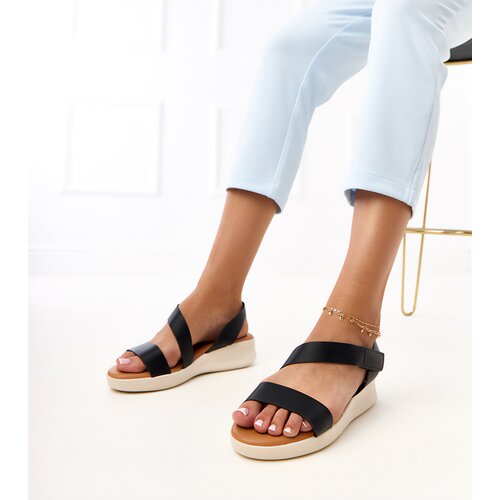 D/CEO Black wedge sandals Verkado Slike