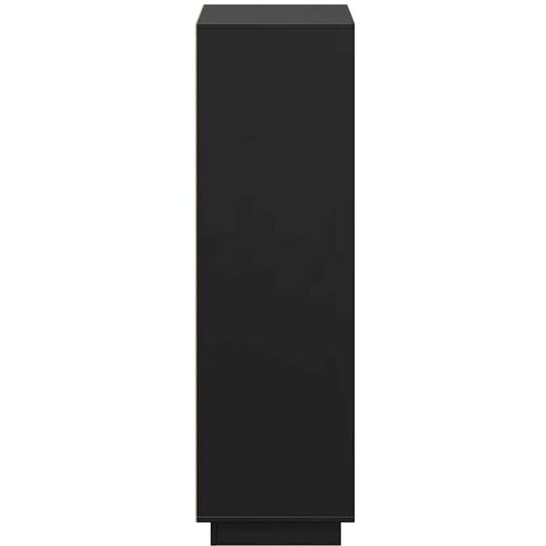  Visoka komoda crna 74 x 35 x 117 cm od masivne borovine Slike