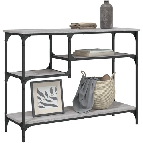  The Living Store Konzolna mizica s policami siva sonoma 100x35x75 cm - Konzolna Mizica, (21448344) Cene
