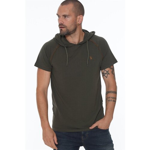 Dewberry T8570 HOODED MEN'S T-SHIRT-KHAKI Cene