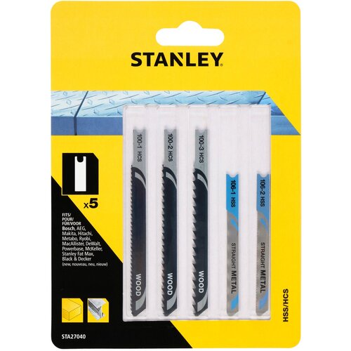 Stanley Set listova ubodne pile STA27040, HCS/HSS, 5 komada Cene