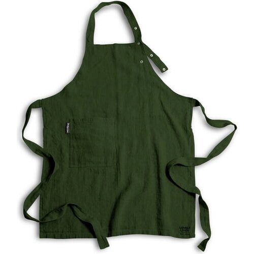 Lovely Linen Predpasnik dolg - Jeep Green Cene