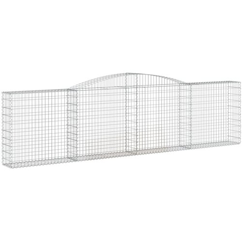  Gabionska ko&amp;scaron;ara s lukom 400x30x100/120 cm pocinčano željezo Slike