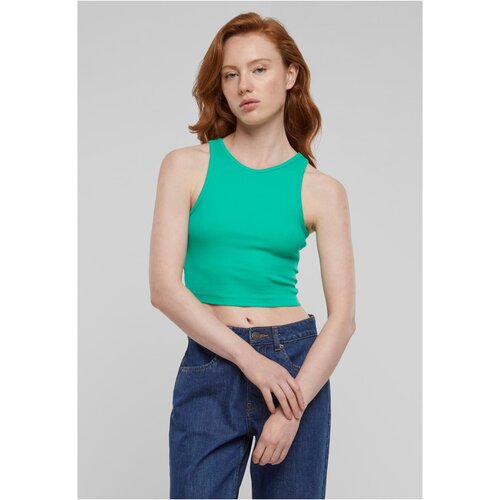 UC Ladies Women&amp;#039;s Cropped Rib Top - Green Slike