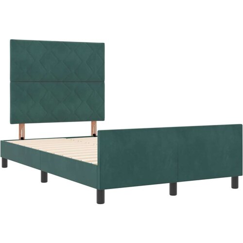VidaXL Okvir kreveta tamno zelena 120x200 cm bar&amp;scaron;un Slike
