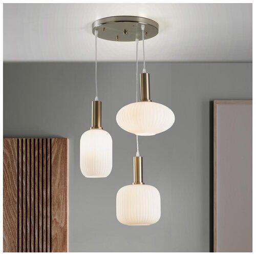  ONLI - visilica na lanku DOROTY 3xE27/15W/230V bela/sjajni hrom Cene