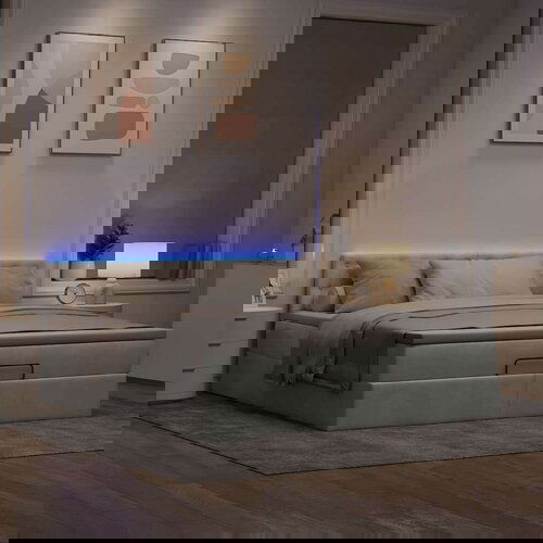  Otomanski krevet s madracem&amp;amp;amp LED 180x200cm bar&amp;scaron;unasti Slike