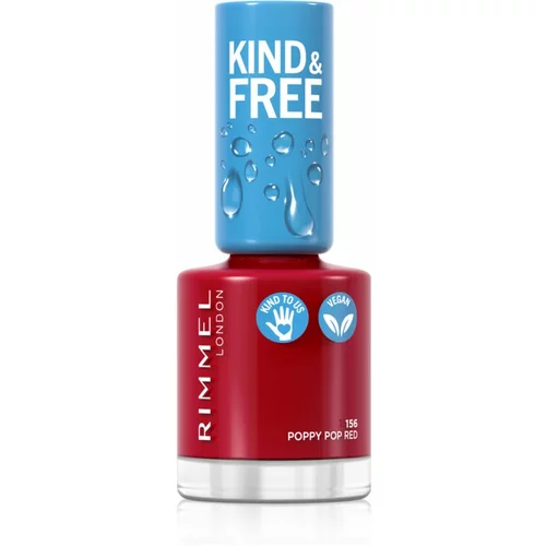 Rimmel London Kind & Free lak za nokte 8 ml Nijansa 156 poppy pop red